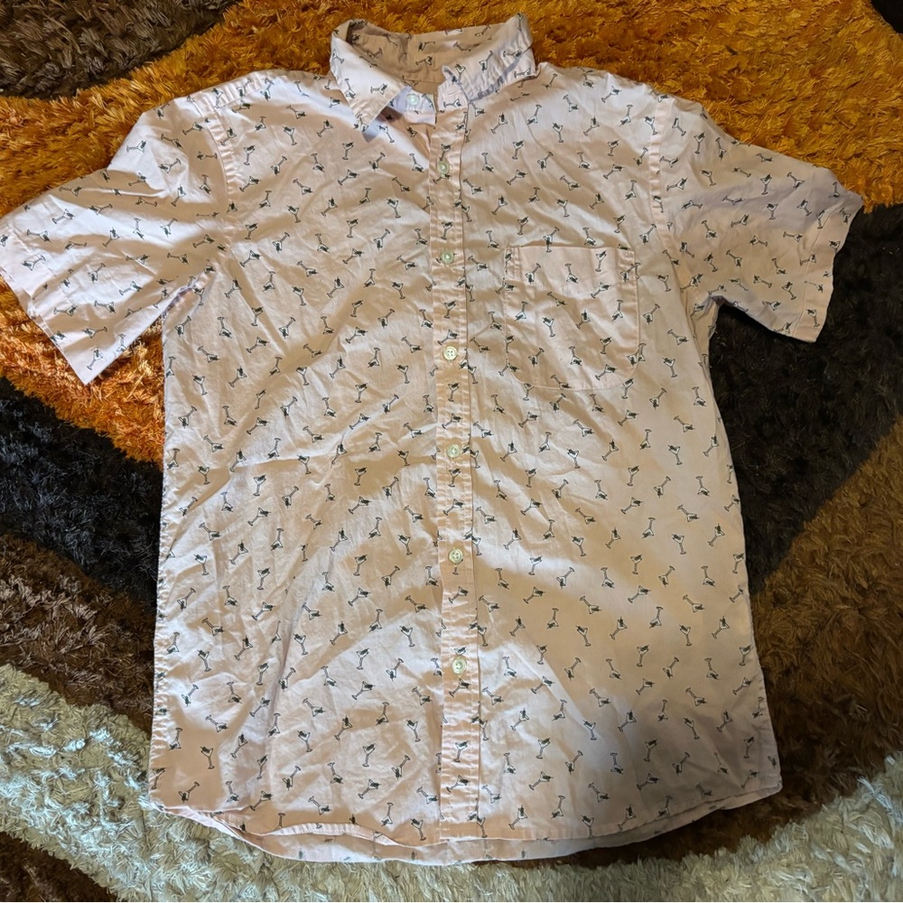 Old Navy, Button Down, Martini Print, Everyday Shirt